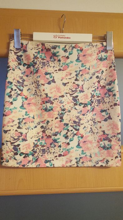 Kolorowa mini spódniczka na gumkę L