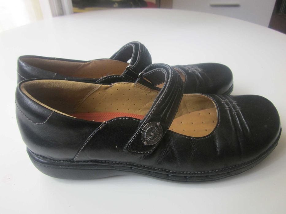 CLARKS STRUCTURE Balerinki r.40 26cm SKÓRA Stan J.NOWE Okazja