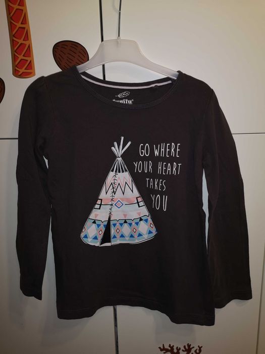 Bluzka z długim rękawem dla dziewczynki