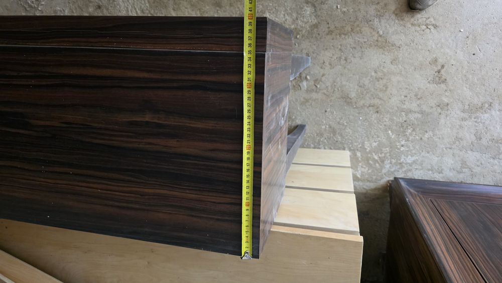 Komplet: kredens + konsola, styl nowoczesny, heban makasar