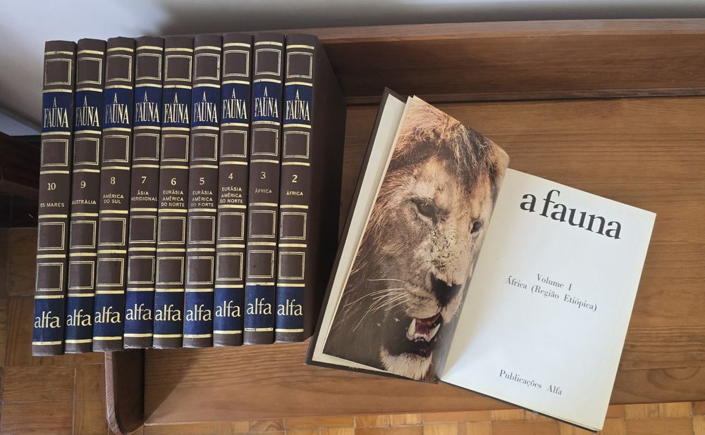 Enciclopédia A Fauna, 10 Volumes. Preço para a coleção completa.