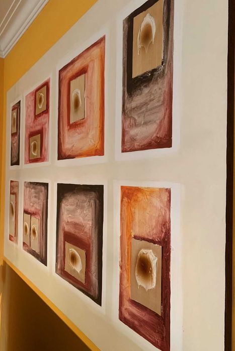 Quadro abstrato de grandes dimensões