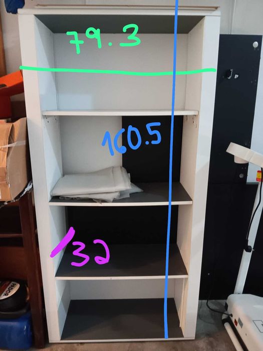 Estante branco para escritório