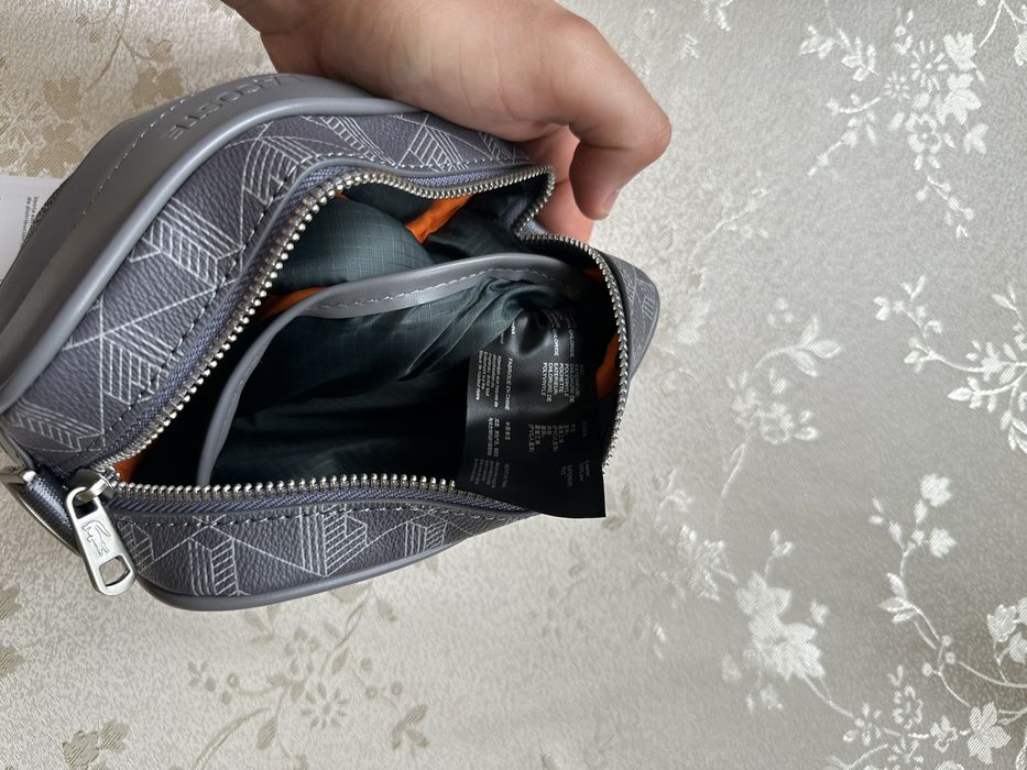 Сумка Lacoste GREY Monogram | Crossbody | мессенджер | лакоста лакосте