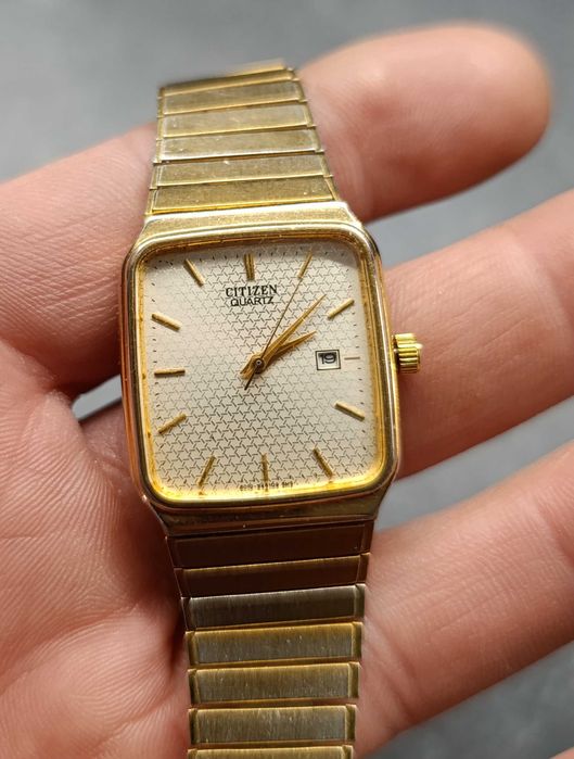 Śliczny zegarek męski damski unisex Citizen bransoleta Tank vintage
