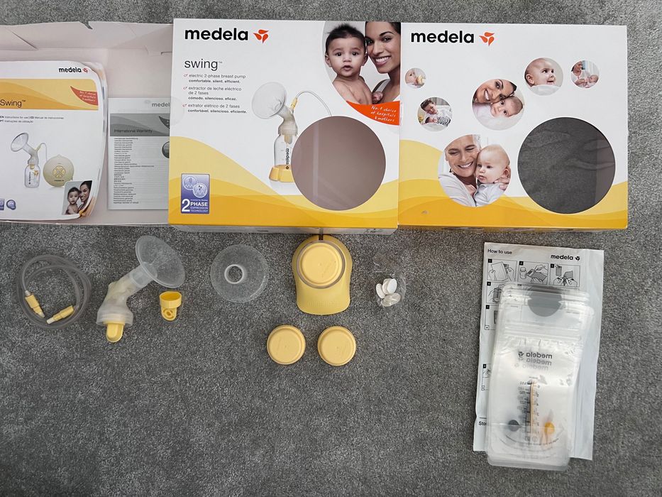 Medela elétrica 2-phase com 11 sacos de armazenamento de leite
