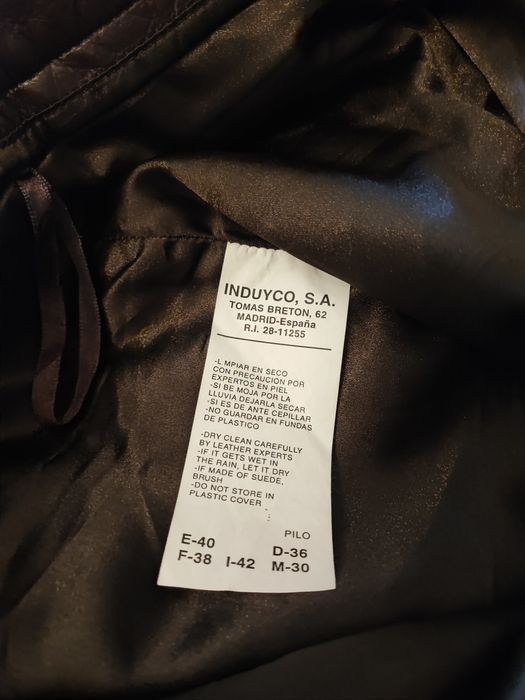 Calças em pele castanha Tintoretto