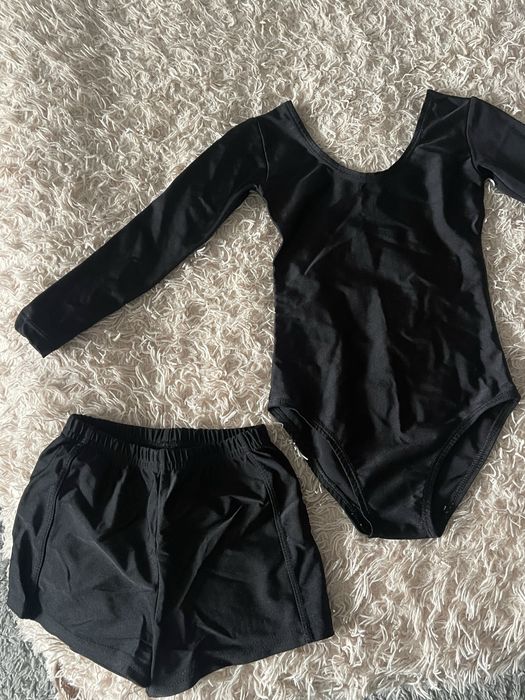 Танцювальний купальник для танців тріко і шортики 116-122 см 5-7 років