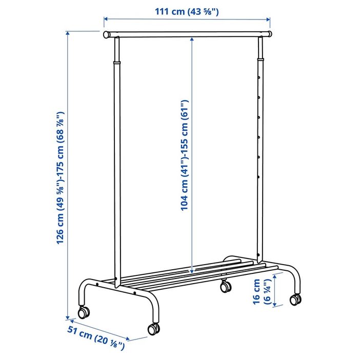 RIGGA
Clothes rack, white