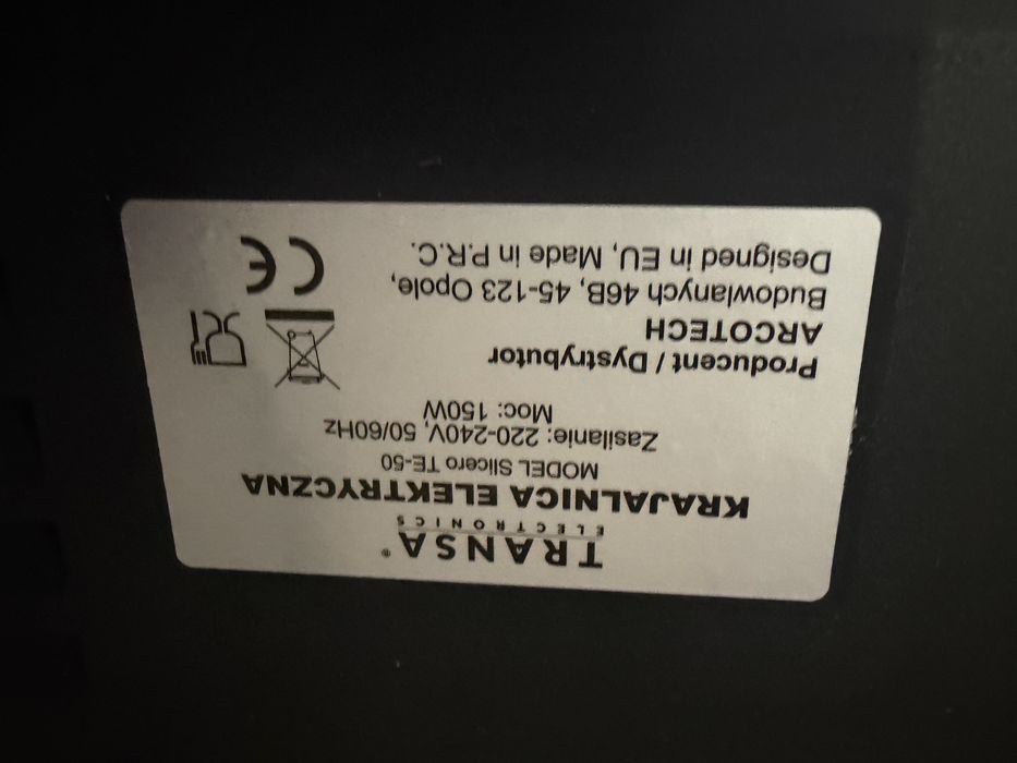 Krajalnica Elekryczna Do Chleba Wędlin Electronics, model TE-50