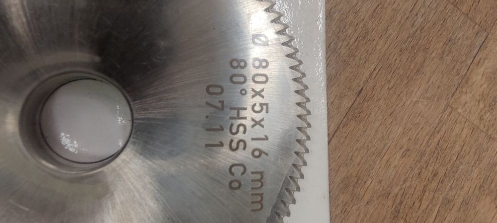 Frez 80x5x16 mm 80 stopni HSS Co