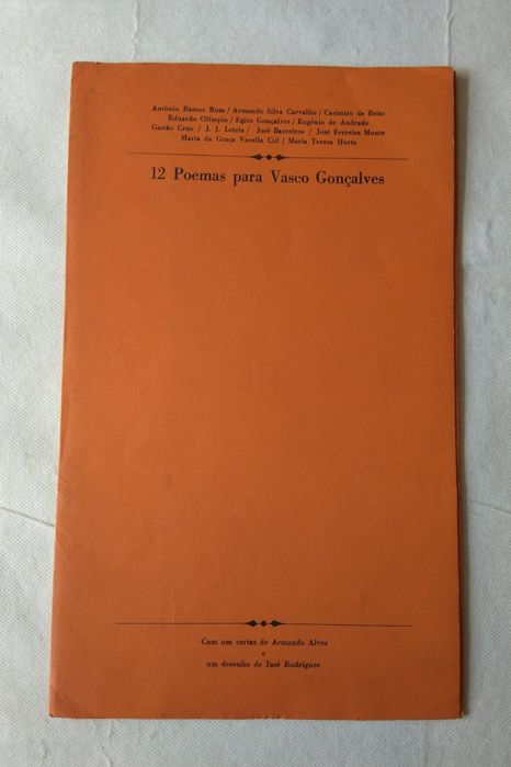 12 Poems for Vasco Gonçalves