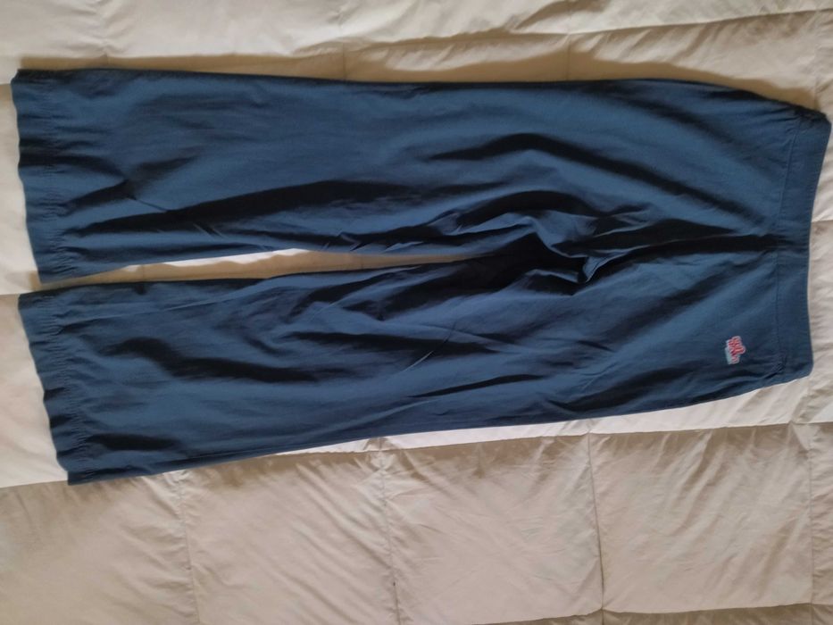 Calças de verão retas azuis