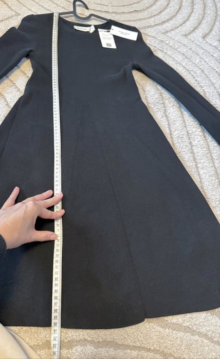 Jeans logowana prążkowana sukienka roz. S