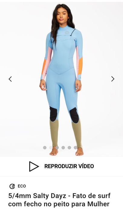 Fato Surf Mulher Billabong Salty Days Surf Capsule 5/4 - Tamanho 12