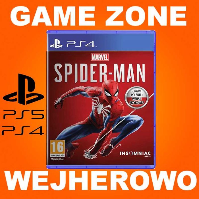 Spider-Man Marvel PS4 + Slim + Pro + PS5 = PŁYTA PL Wejherowo