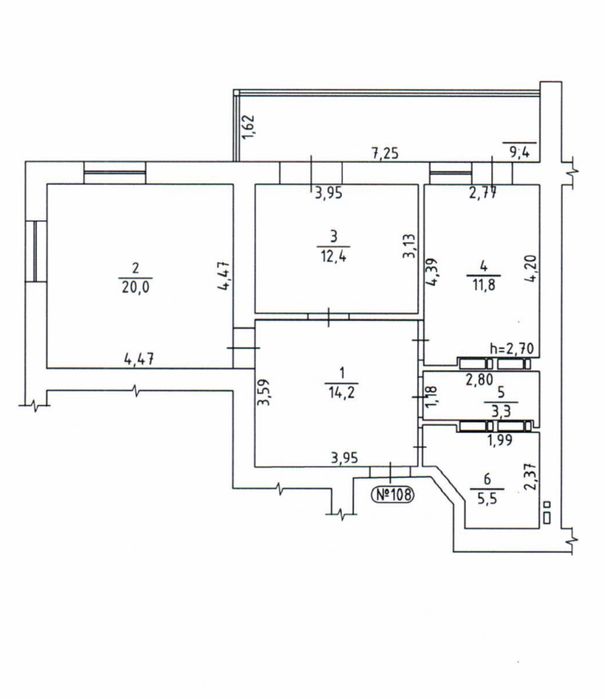 Новобудова, продаж квартири 2-х кім. з видом на річку Дніпро