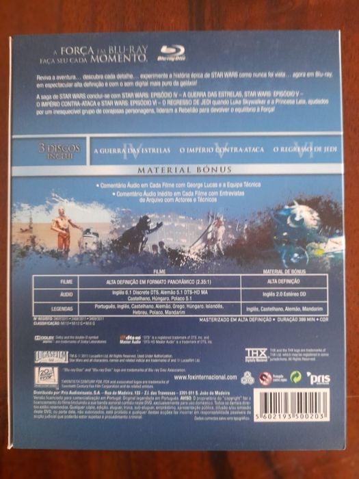 Bluray Star Wars IV V VI
