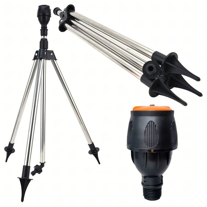 Zraszacz Obrotowy na Statywie Regulowany do Nawadniania Ogrodu 24m