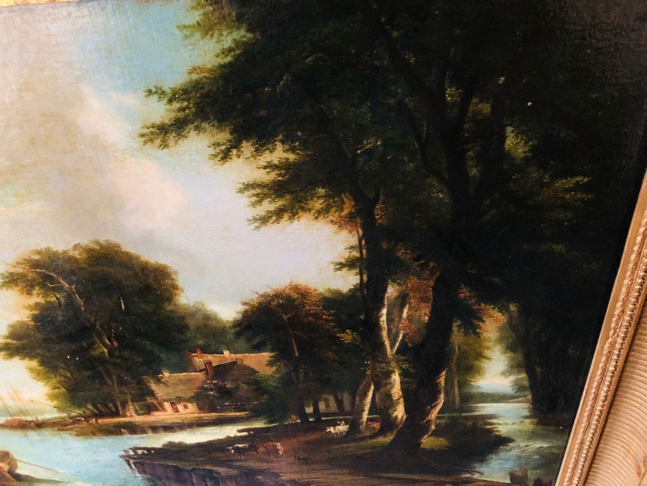 Речной пейзаж худ. W.Krause 1860 г