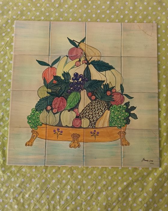 Painel de azulejos pintado à mão