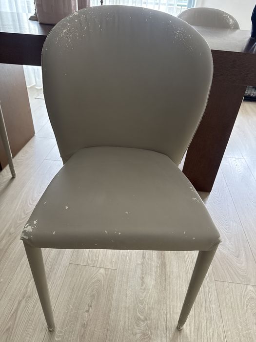 6 cadeiras de sala de jantar em polipele