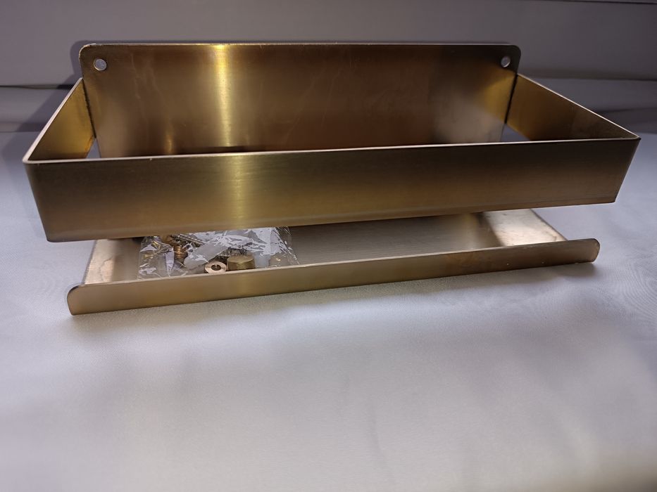 Półka ścienna stal nierdzewna 10 x 23 cm