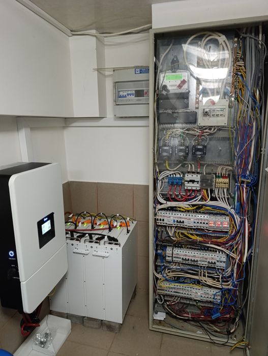 Встановлення інверторів Agent Jsdsolar Deye, зарядних станцій та АВР