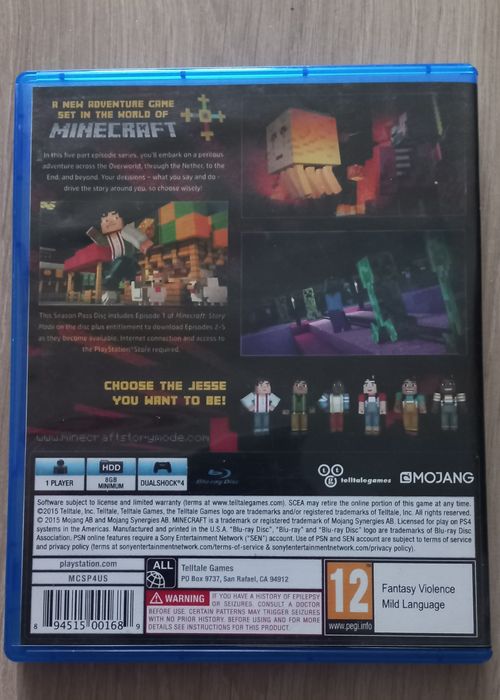 Minecraft Story Mode PlayStation PS4 PS5 гр