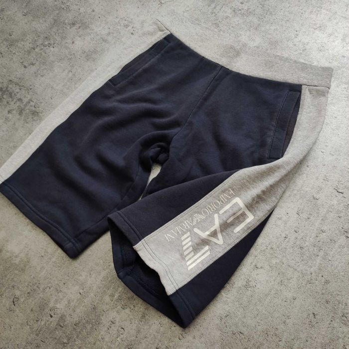 MĘSKIE Spodenki Krótkie Szorty Granatowe Lampas EA7 Emporio Armani