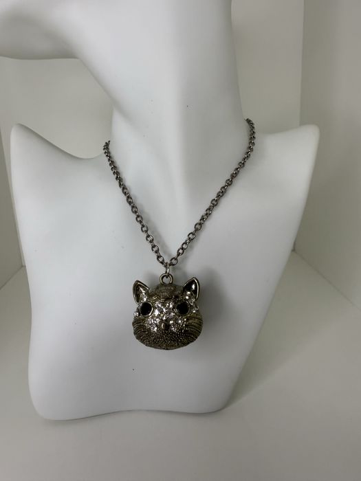 Naszyjnik kot głowa kota naszyjnik wisiorek duży