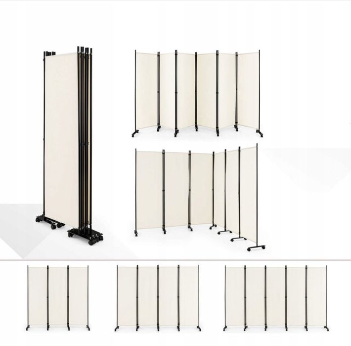 Parawan skladany na kółkach