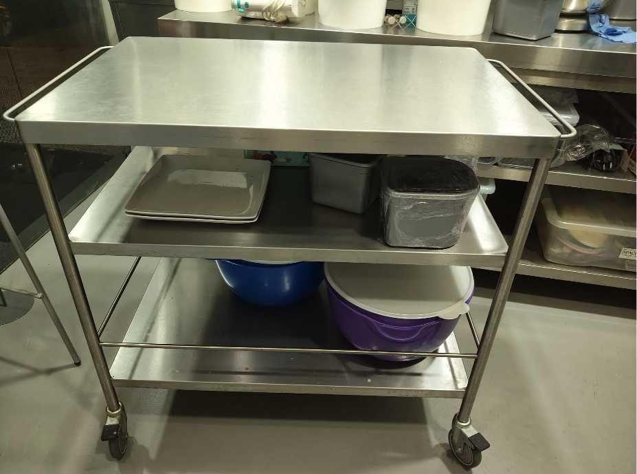 Carrinho Inox com rodas