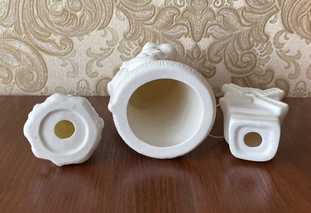 Набор Новогодних украшений игрушек Дед Мороз Ёлочка Мельница керамика