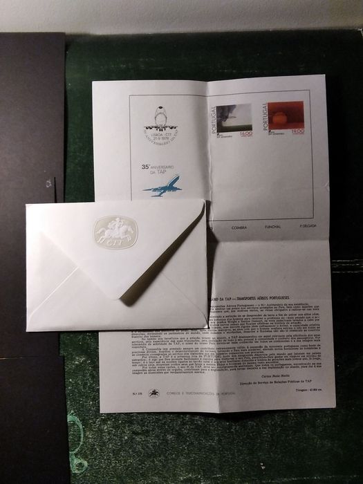 1970 FDC Correio Aéreo 35 Aniversário Da TAP MNH **