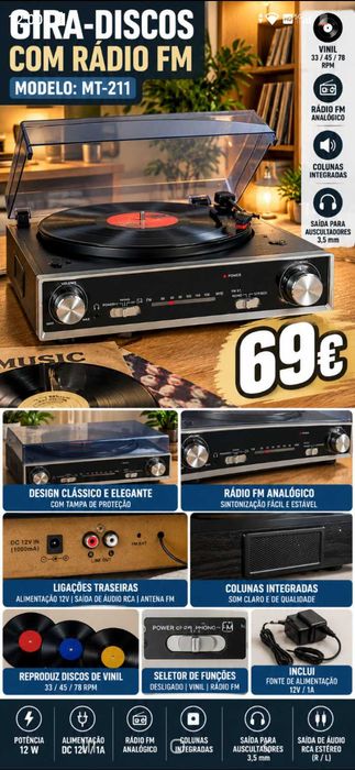 Gira Discos 69€. Oportunidade