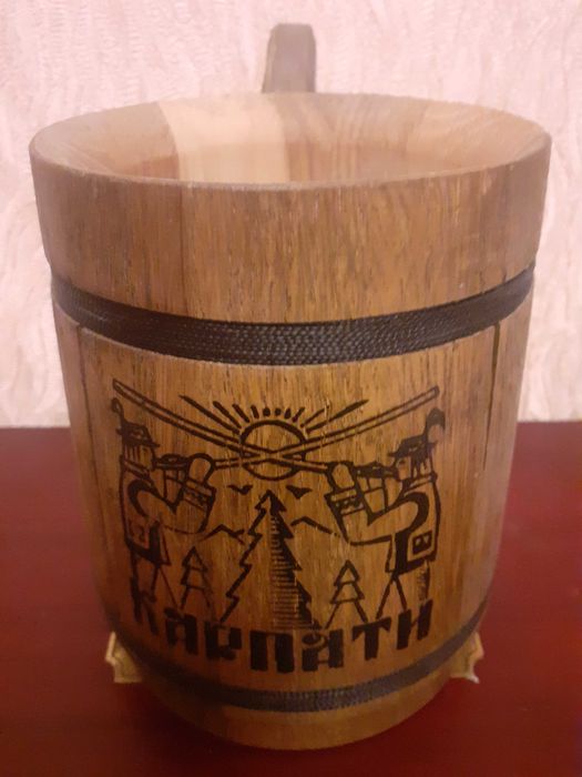 Бокал деревянный Пивная кружка, пивной бокал Карпаты