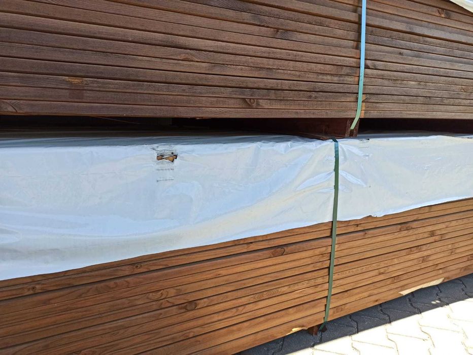 Deska tarasowa impregnowana sosnowa - brązowa 144 x 27