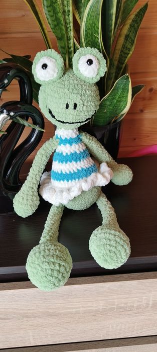 Żaba handmade szydełko