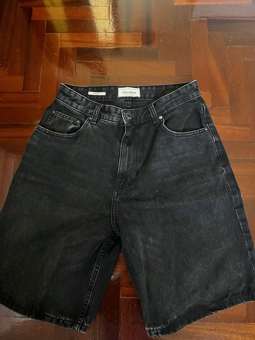 Calções pretos Pull & Bear