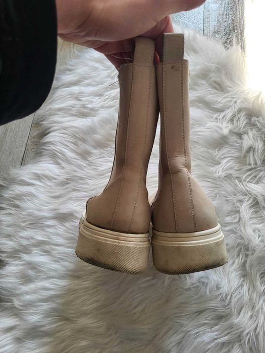 Botki kremowe Lasocki 41 beżowe botki Lasocki 41
