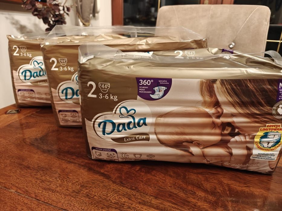 3 opakowania pieluszek Dada rozmiar 2
