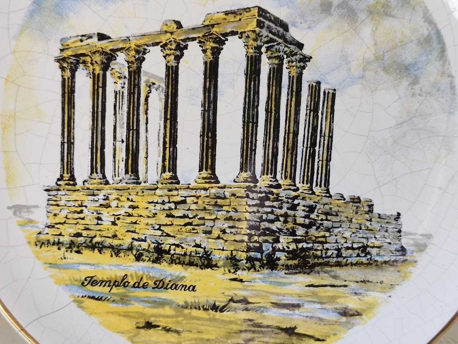 Prato antigo decorativo Fábrica Aleluia Templo de Diana