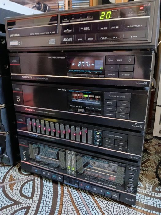 Wieża stereo Gold Star CD korektor equalizer wzmacniacz magnetofon  tu