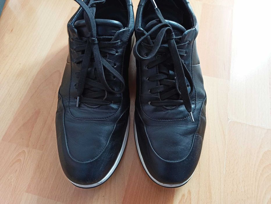 Sprzedam czarne skórzane buty męskie marki Gino Rossi, rozmiar 43