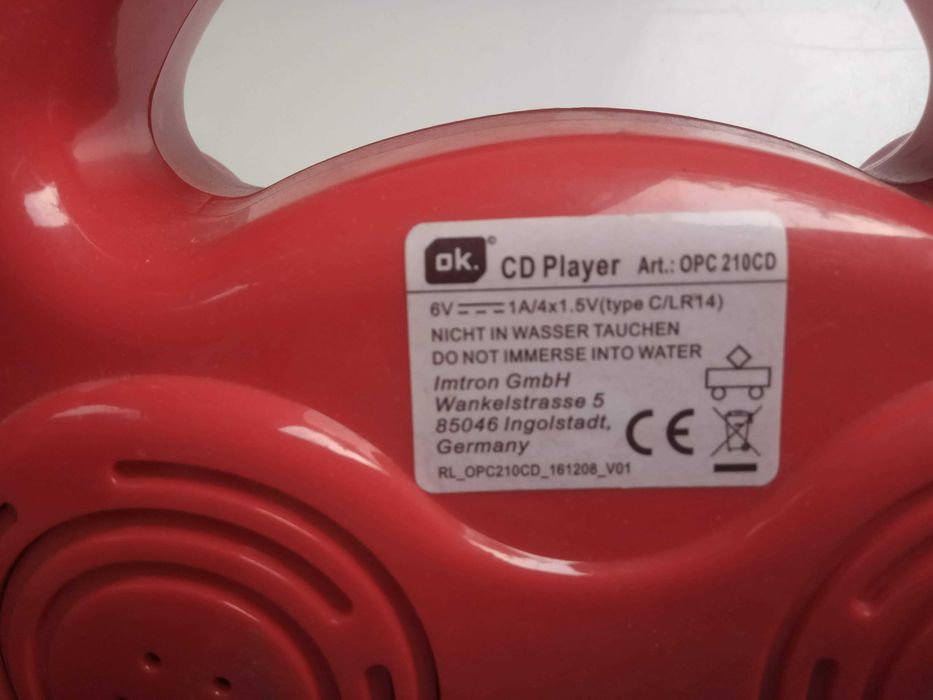 Дитяче караоке OK. OPC210 CD Tragbarer CD Player Bunt