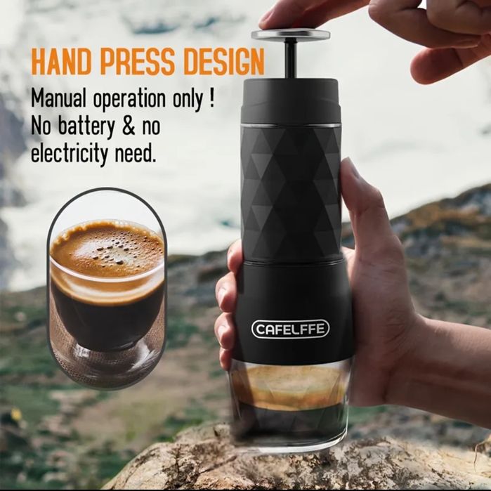Maquina de cafe manual.