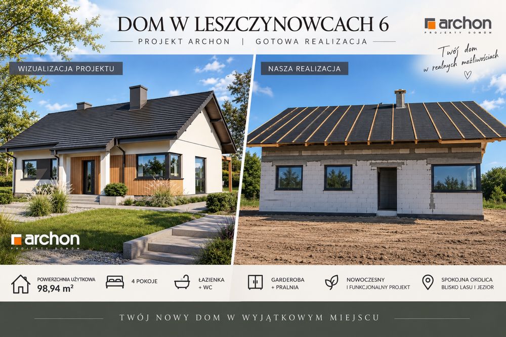 Dom parterowy Kunki, Olsztynek, las, jeziora, cisza