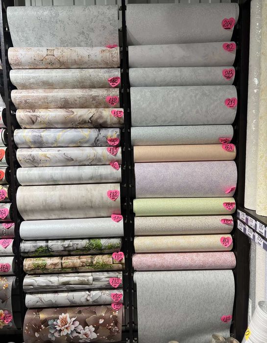 Шпалери паперові дуплекс та вологостійкі 53см шириною 10м довжиною