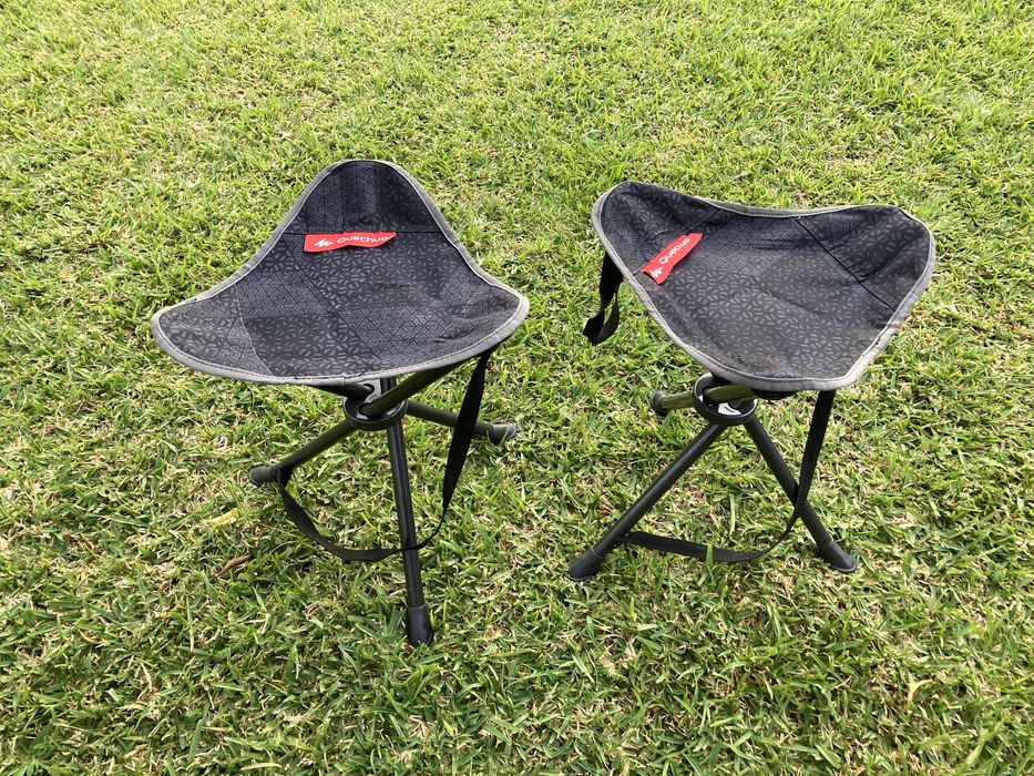 2 Bancos tripé de campismo